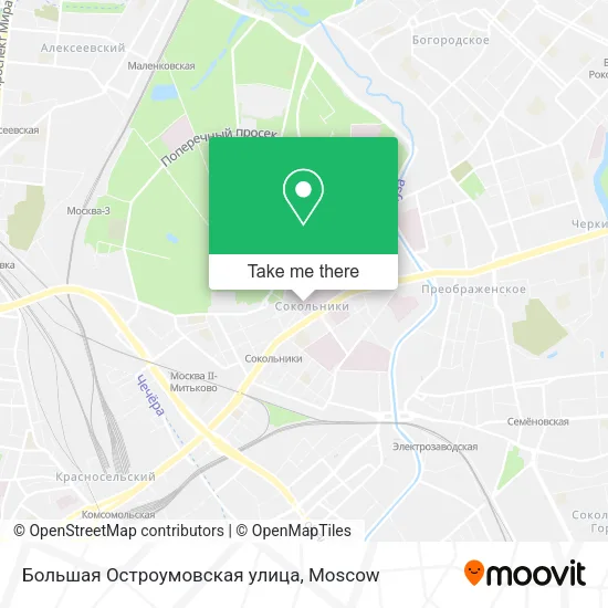 Большая Остроумовская улица map