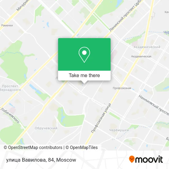 улица Вавилова, 84 map