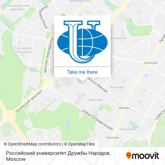Российский университет Дружбы Народов map