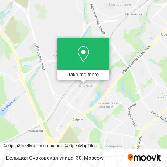 Большая Очаковская улица, 30 map
