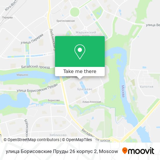 улица Борисовские Пруды 26 корпус 2 map