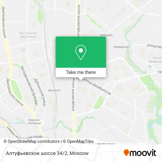 Алтуфьевское шоссе 34/2 map
