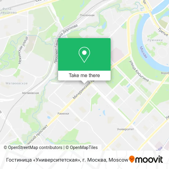 Гостиница «Университетская», г. Москва map