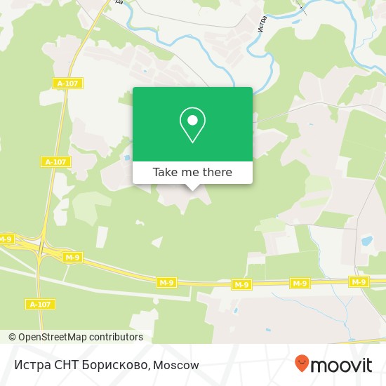 Истра СНТ Борисково map