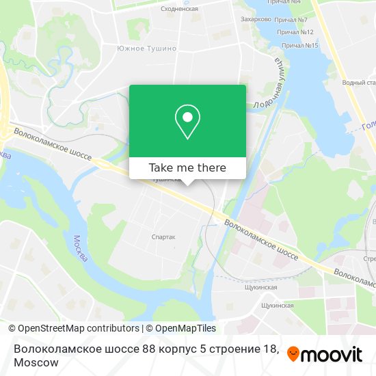 Волоколамское шоссе 88 корпус 5 строение 18 map