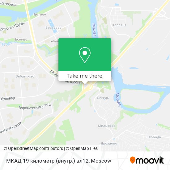 МКАД 19 километр (внутр.) вл12 map