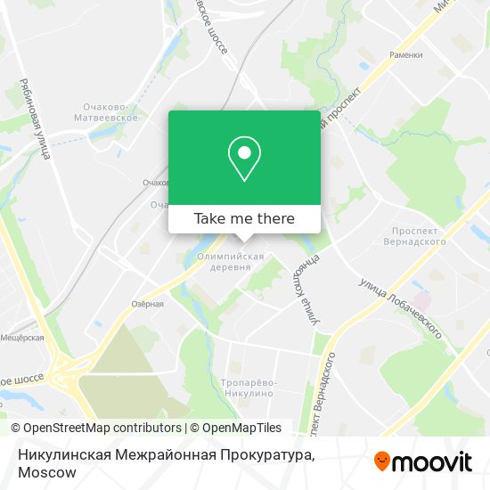 Никулинская Межрайонная Прокуратура map