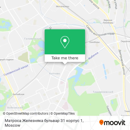 Матроса Железняка бульвар 31 корпус 1 map