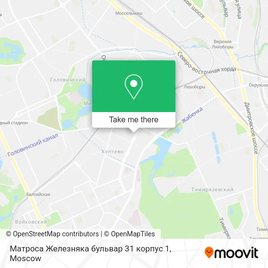 Матроса Железняка бульвар 31 корпус 1 map