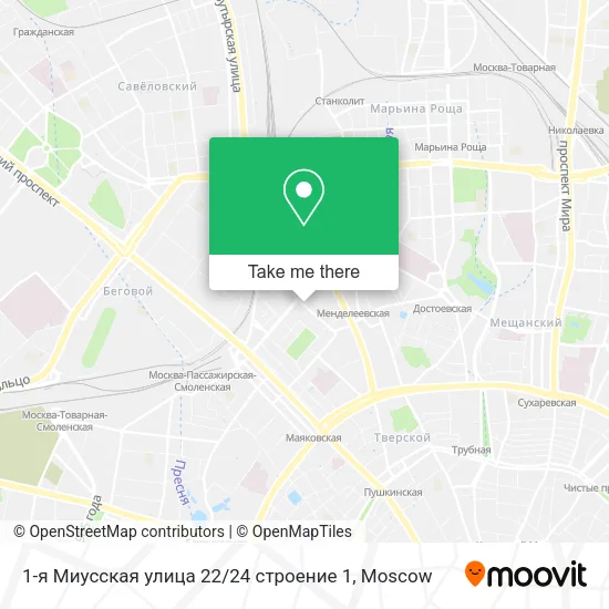 1-я Миусская улица 22 / 24 строение 1 map