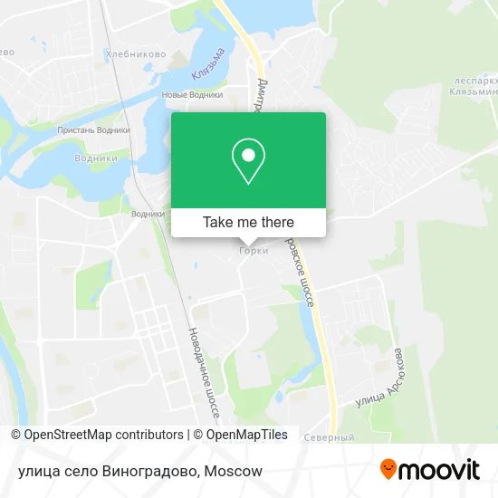 улица село Виноградово map