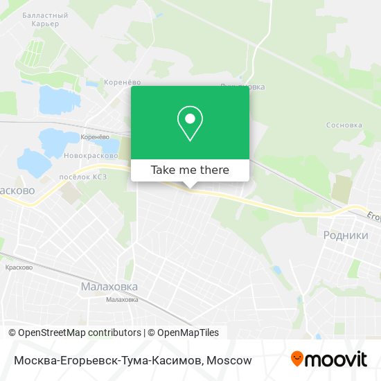 Москва-Егорьевск-Тума-Касимов map