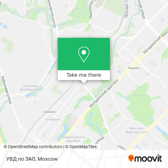 УВД по ЗАО map