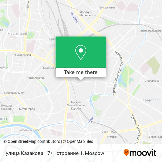 улица Казакова 17/1 строение 1 map