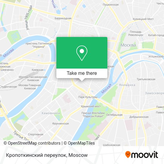 Кропоткинский переулок map