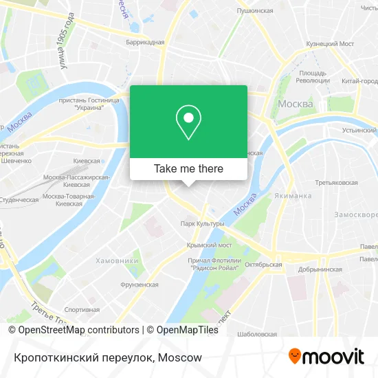 Кропоткинский переулок map