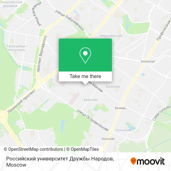 Российский университет Дружбы Народов map
