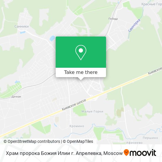 Храм пророка Божия Илии  г. Апрелевка map