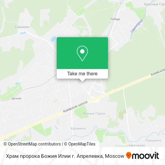 Храм пророка Божия Илии  г. Апрелевка map