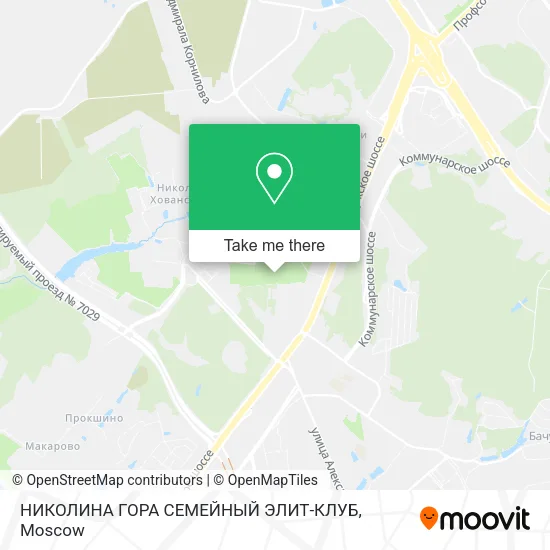 НИКОЛИНА ГОРА СЕМЕЙНЫЙ ЭЛИТ-КЛУБ map