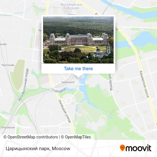 Царицынский парк map