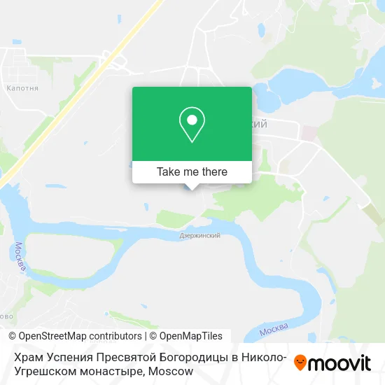 Храм Успения Пресвятой Богородицы в Николо-Угрешском монастыре map