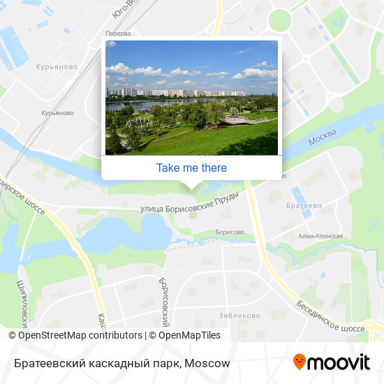 Братеевский каскадный парк map