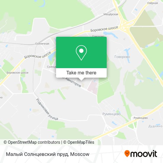 Малый Солнцевский пруд map