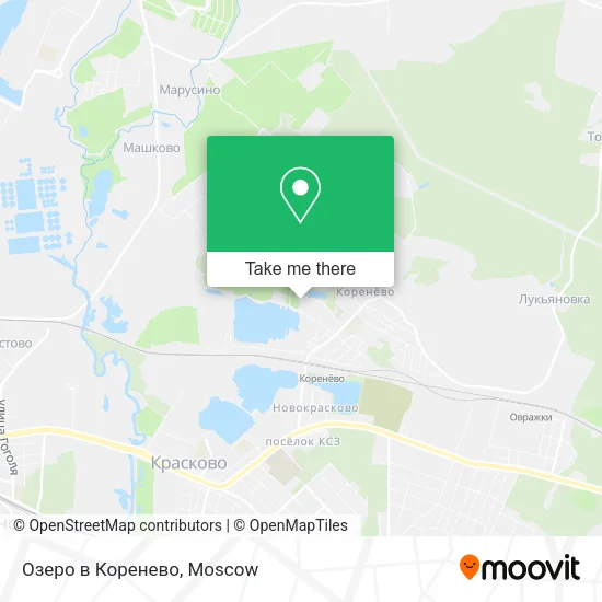 Озеро в Коренево map