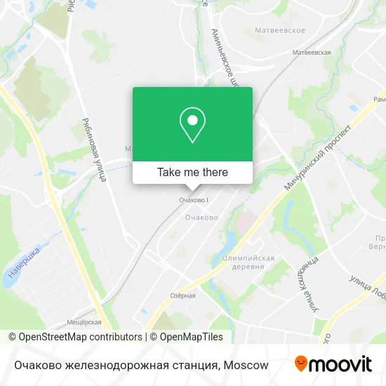Очаково  железнодорожная станция map