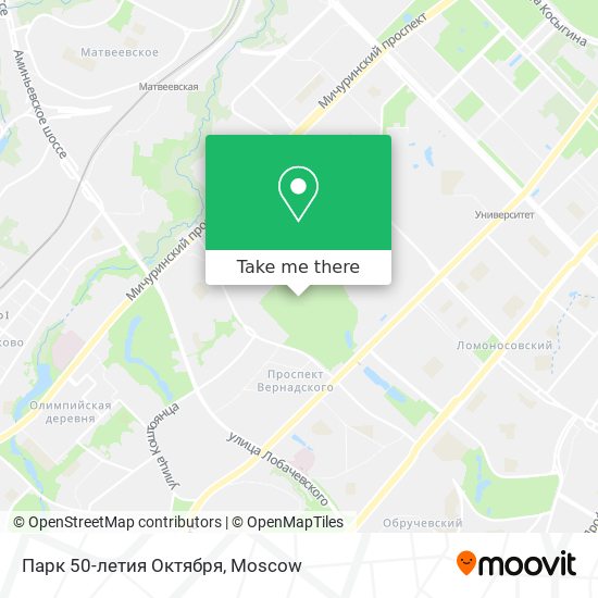 Парк 50-летия Октября map