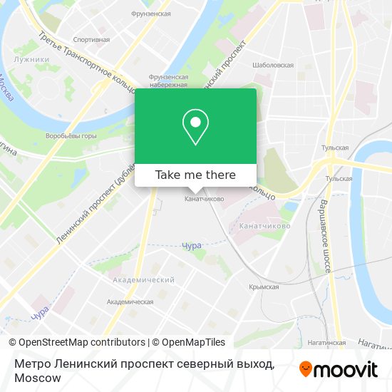 Метро Ленинский проспект  северный выход map