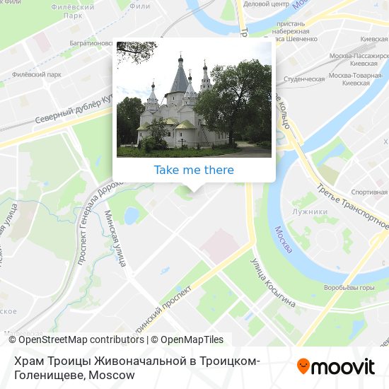 Храм Троицы Живоначальной в Троицком-Голенищеве map