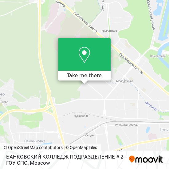 БАНКОВСКИЙ КОЛЛЕДЖ ПОДРАЗДЕЛЕНИЕ # 2 ГОУ СПО map