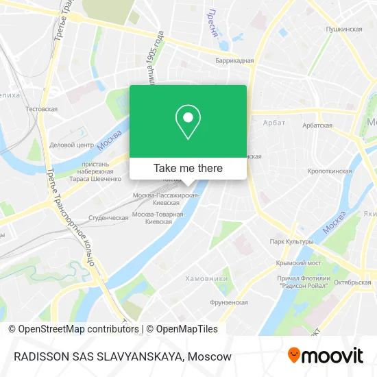 RADISSON SAS SLAVYANSKAYA map