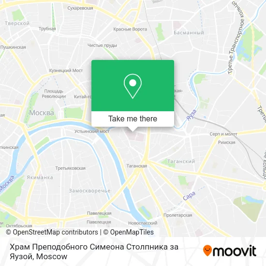 Храм Преподобного Симеона Столпника за Яузой map