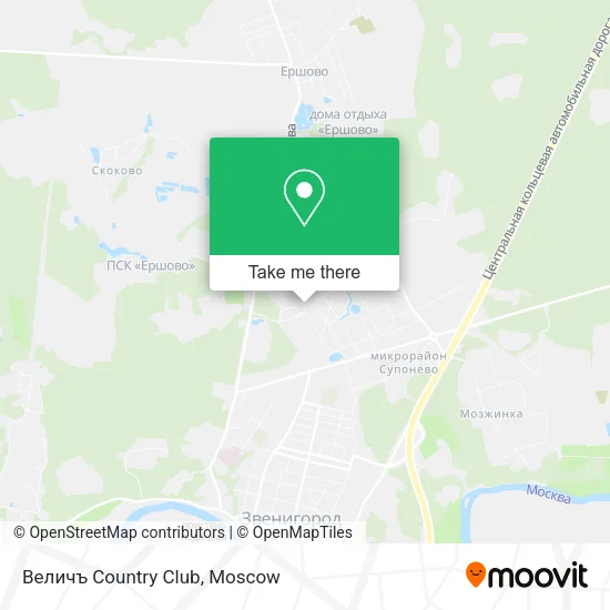 Величъ Country Club map