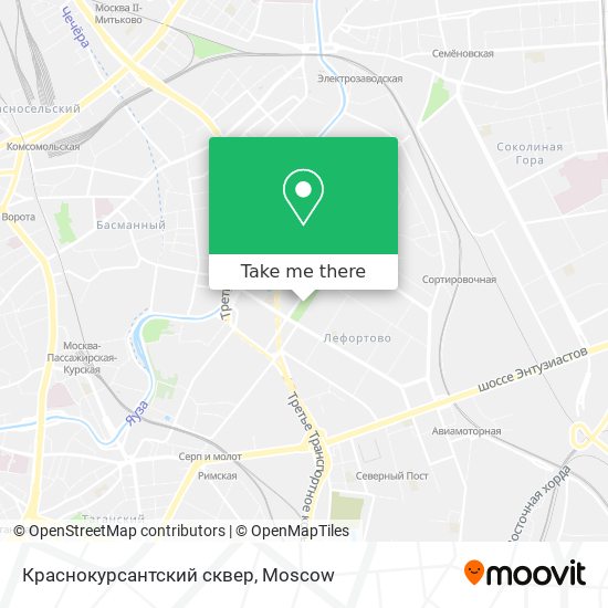 Краснокурсантский сквер map