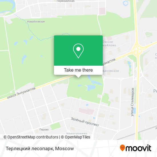 Карта терлецкого парка