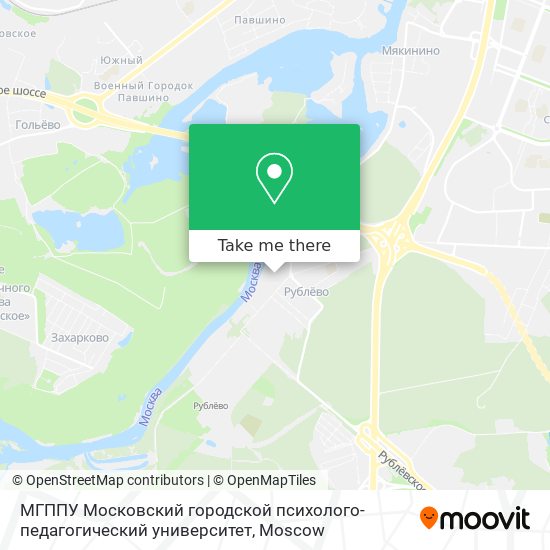 МГППУ  Московский городской психолого-педагогический университет map