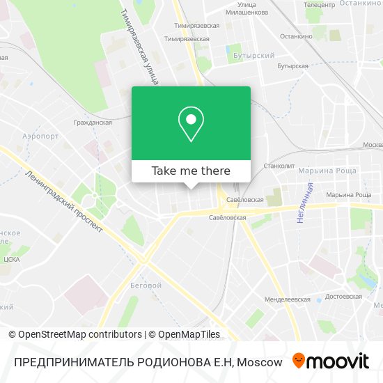 ПРЕДПРИНИМАТЕЛЬ РОДИОНОВА Е.Н map