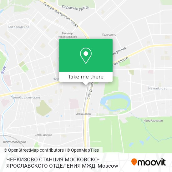 ЧЕРКИЗОВО СТАНЦИЯ МОСКОВСКО-ЯРОСЛАВСКОГО ОТДЕЛЕНИЯ МЖД map