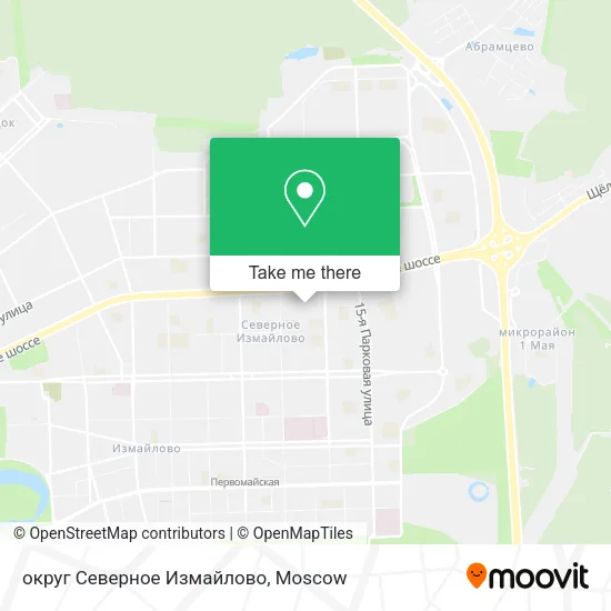 округ Северное Измайлово map