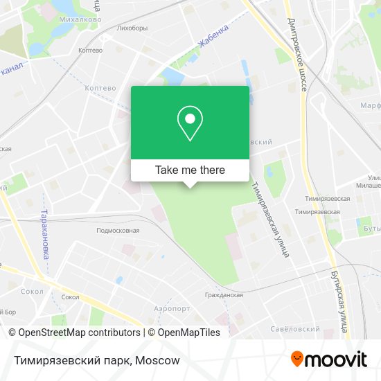Тимирязевский парк map