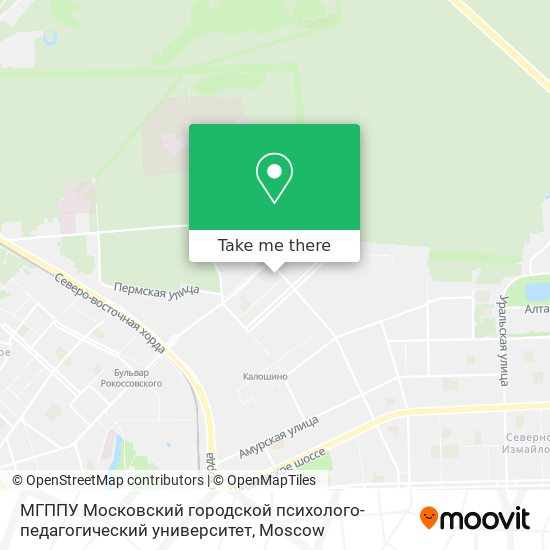 МГППУ  Московский городской психолого-педагогический университет map