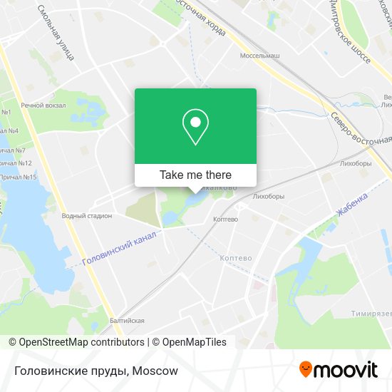 Головинские пруды map