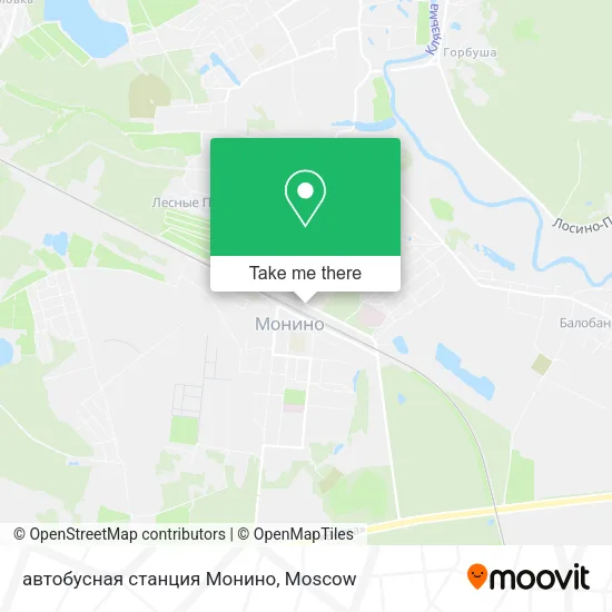 автобусная станция Монино map