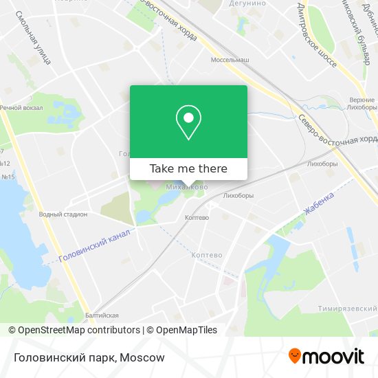 Головинский парк map
