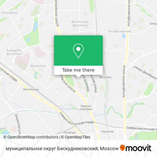 муниципальное округ Бескудниковский map