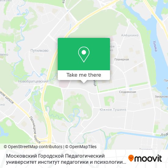 Московский Городской Педагогический университет институт педагогики и психологии образования map